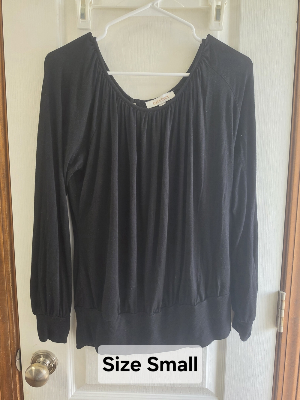 Elevated Black Women's Long-Sleeve Top - Small